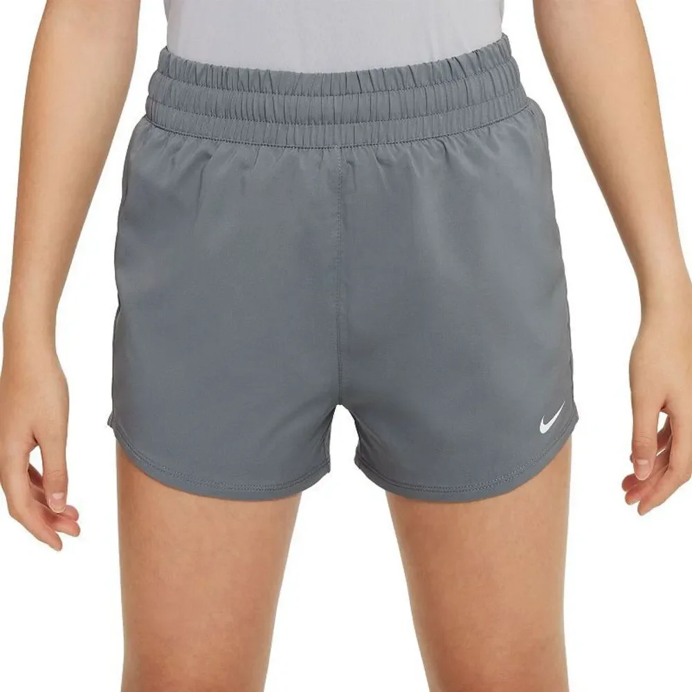 Nike Girls' One Shorts Large - Smoke Grey/White